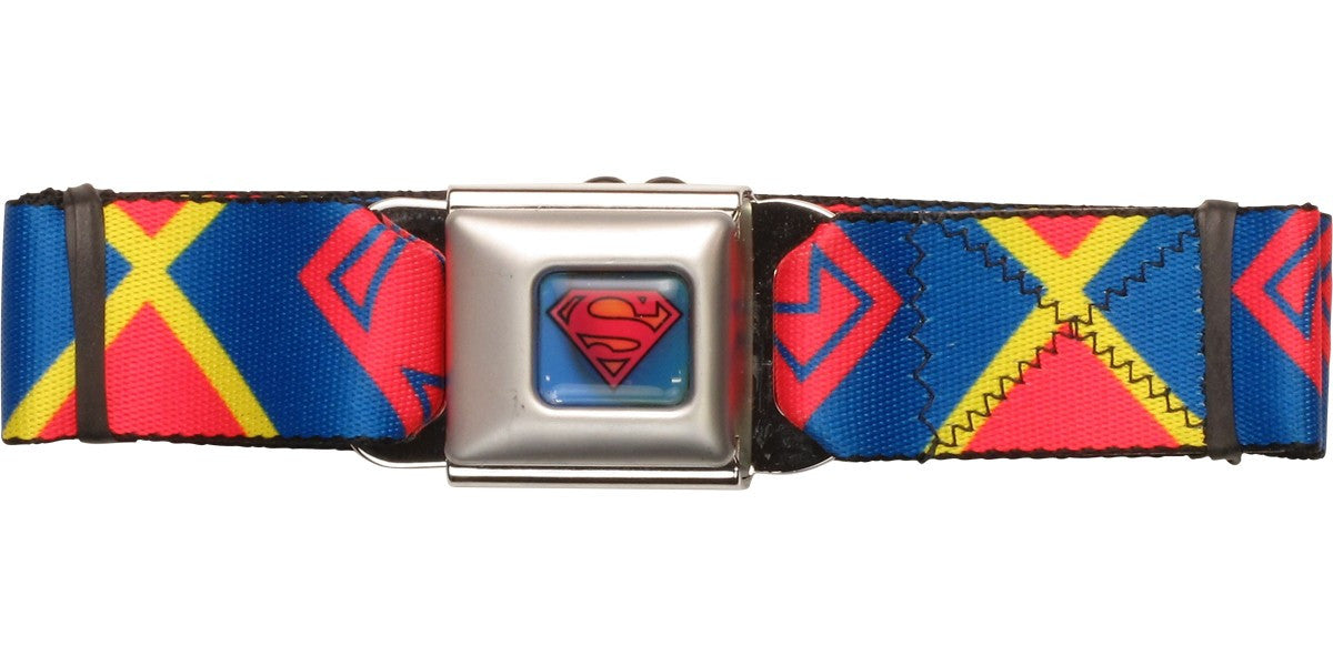 Superman Big Logos Seatbelt Belt