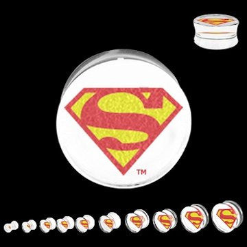 Superman Clear Acrylic Saddle Plugs