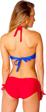 Superman Color Braid Bandeau Bikini Swimsuit