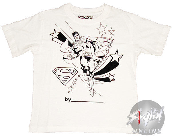 Superman Coloring Shirt Juvenile T-Shirt