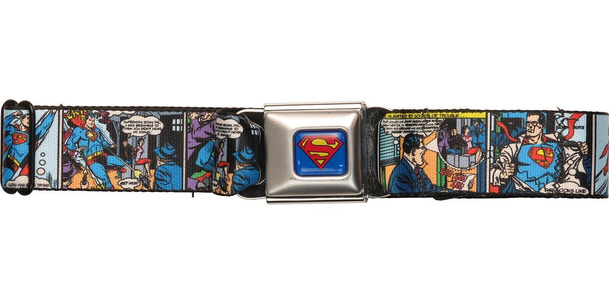 Superman Comic Panels Seatbelt Belt