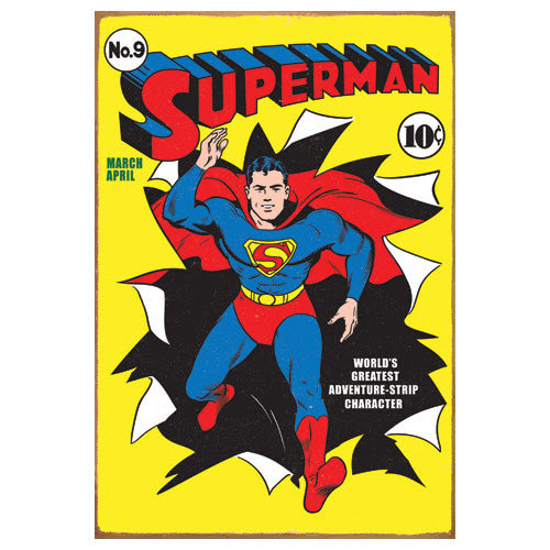 Superman Comic Tin Sign