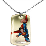 Superman Fist Cape Dog Tag