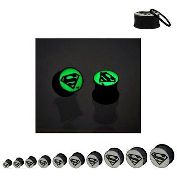 Superman Glow Logo Plugs