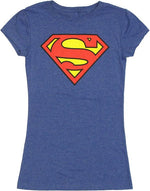Superman Logo Heather Baby Tee