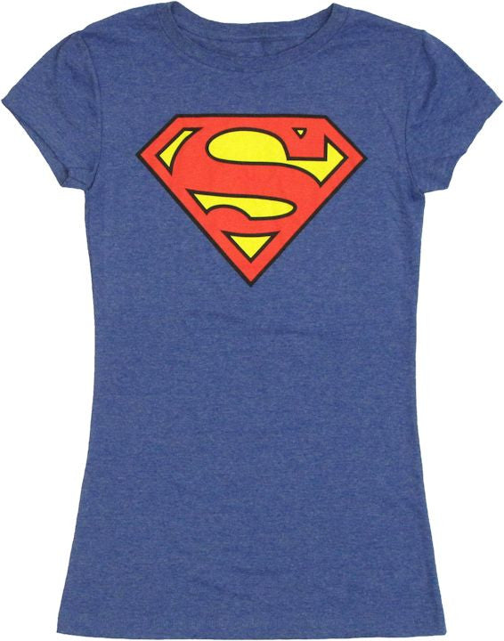 Superman Logo Heather Baby Tee