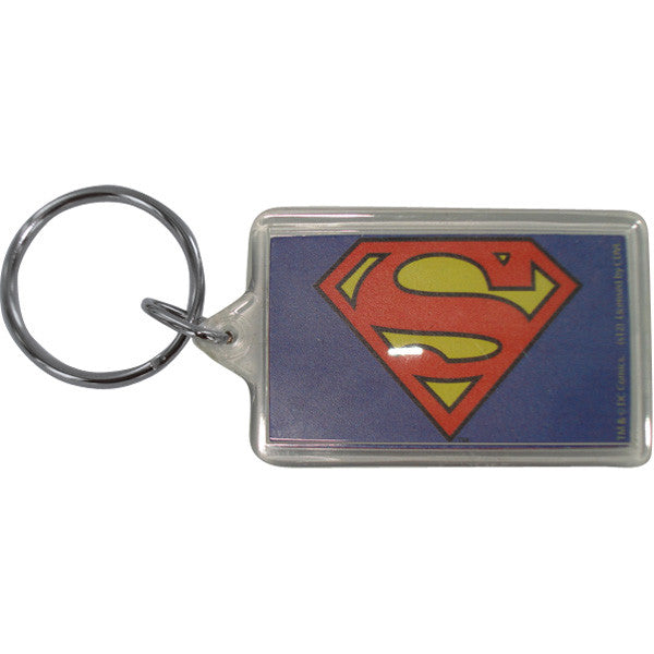 Superman Logo Lucite Keychain