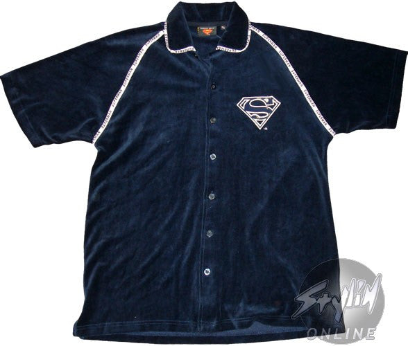 Superman Logo Velour Shirt