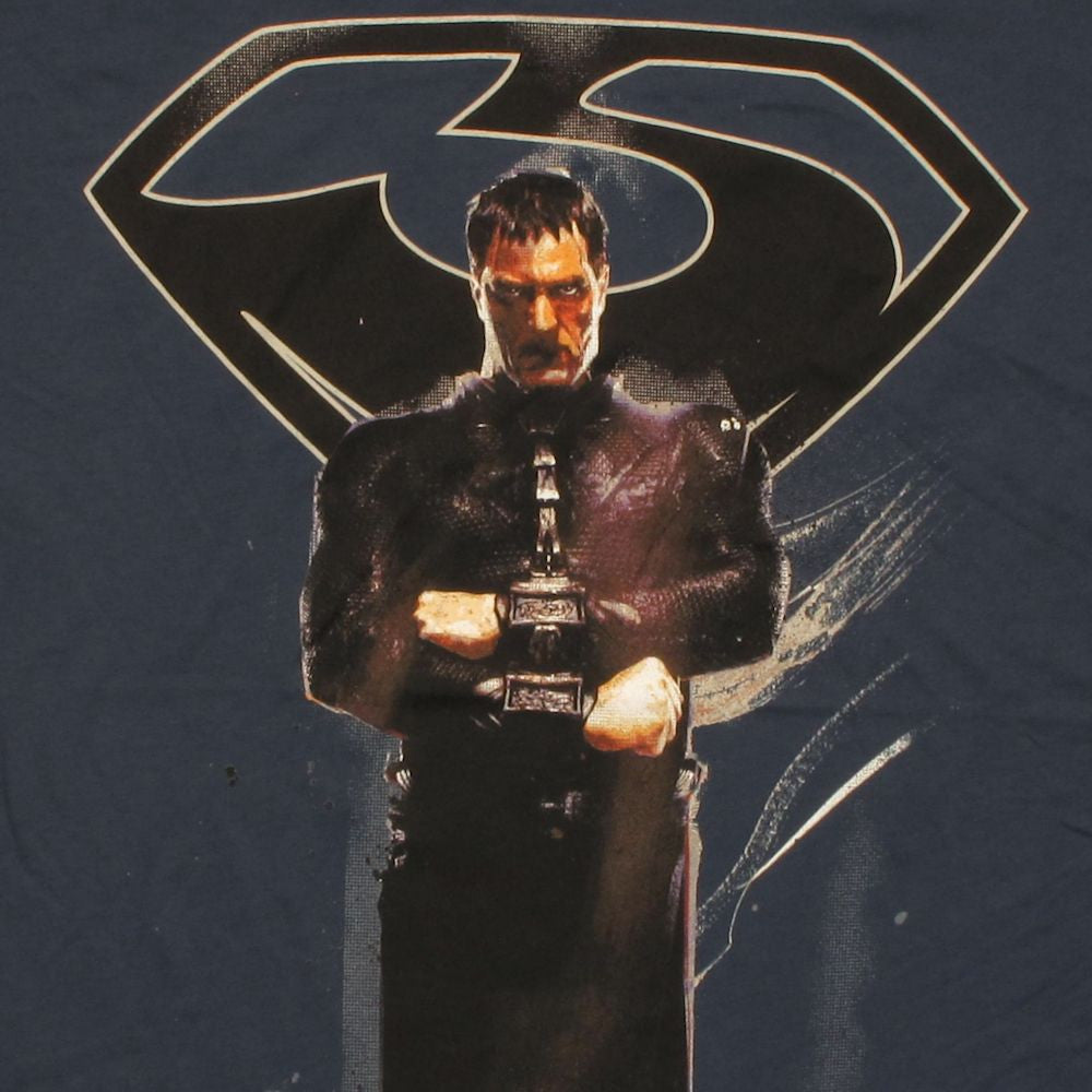 Superman Man of Steel Zod Navy T Shirt Sheer