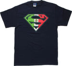 Superman Mexican Flag Logo Navy T Shirt