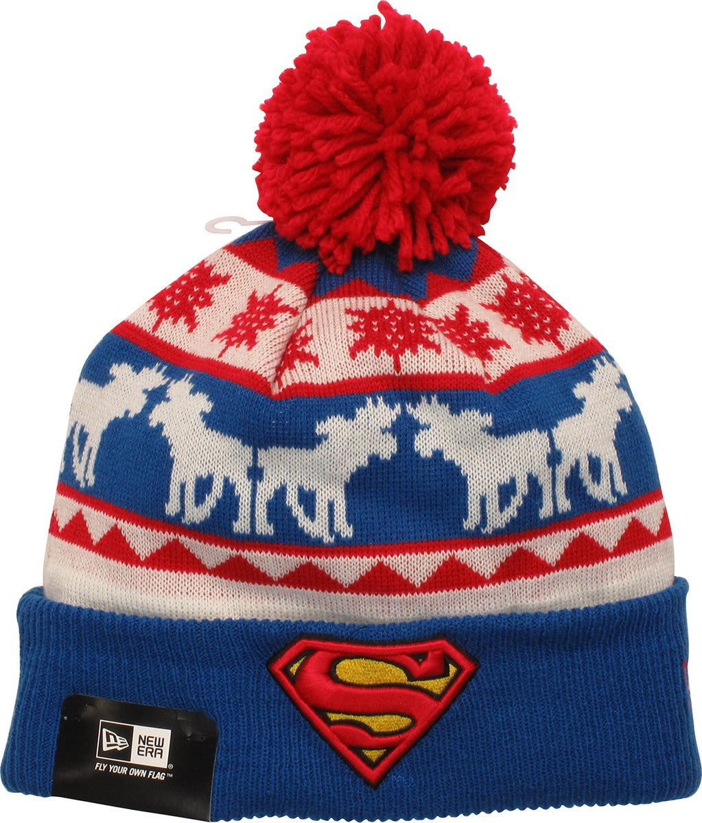 Superman Moose Flakes Pom Beanie