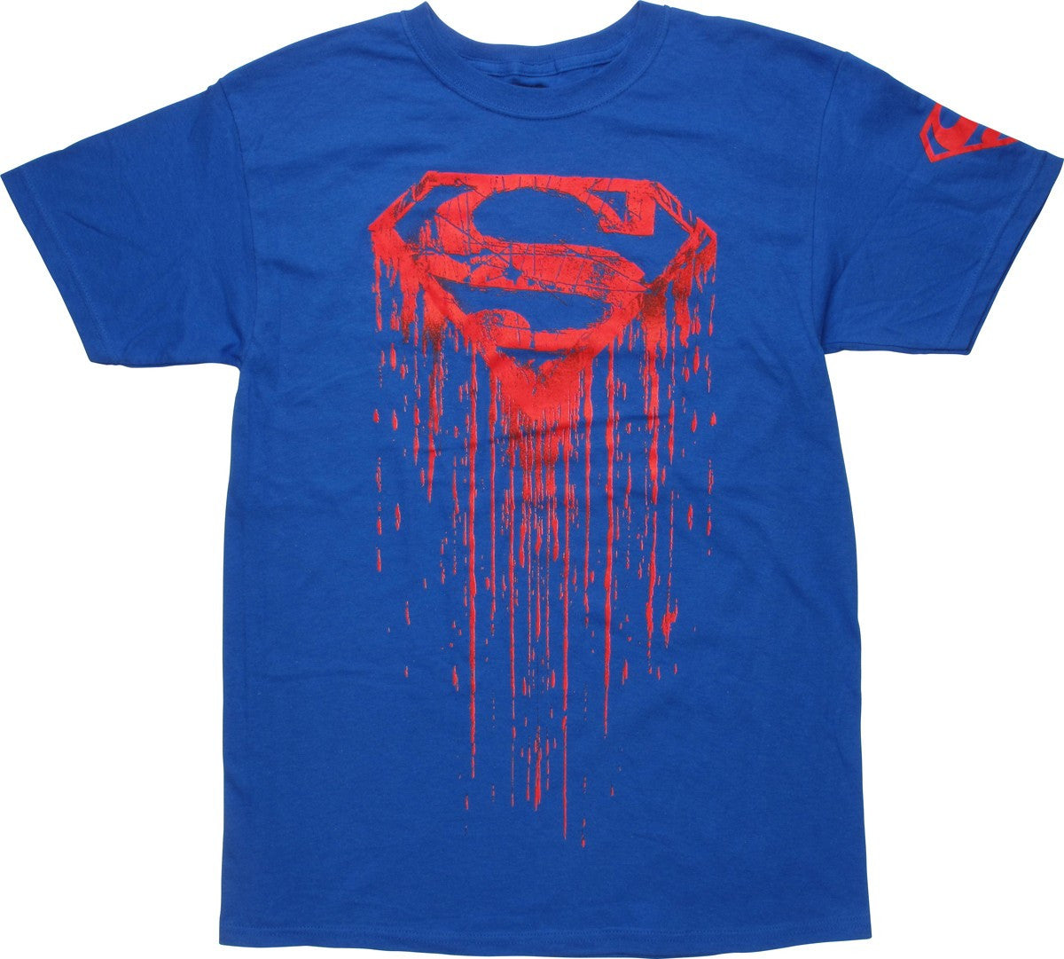 Superman Red Distressed Drip Logo T-Shirt