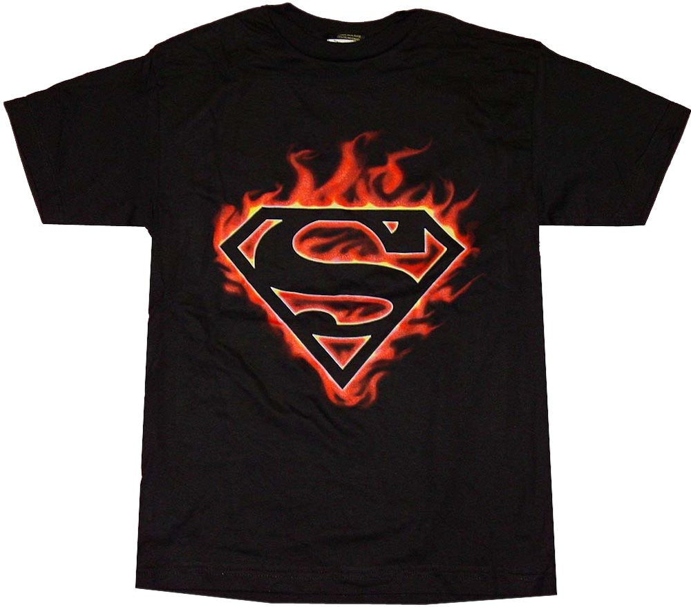 Superman Red Flame Logo T-Shirt