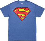 Superman Red Yellow Vintage Logo Heather T-Shirt