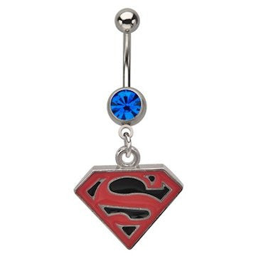 Superman Superboy Logo Belly Ring