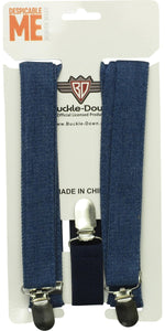 Despicable Me Minion Blue Denim Suspenders