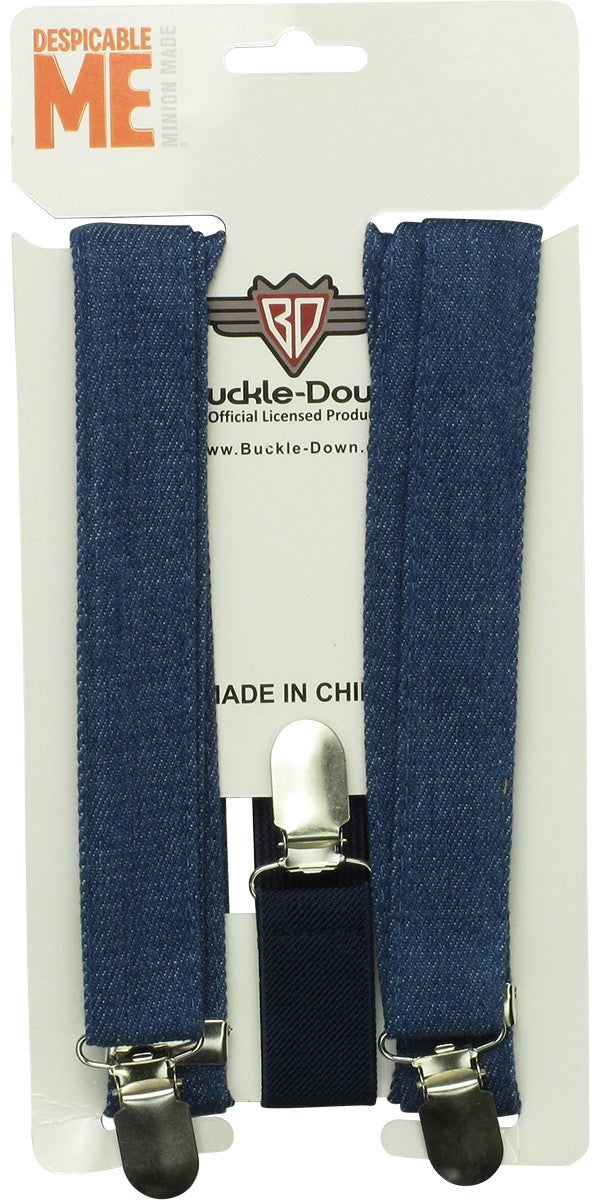 Despicable Me Minion Blue Denim Suspenders