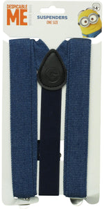 Despicable Me Minion Blue Denim Suspenders