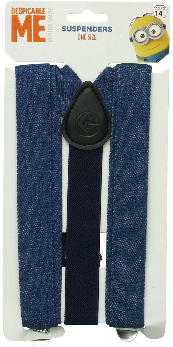 Despicable Me Minion Blue Denim Suspenders