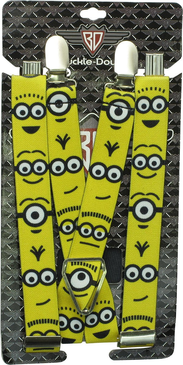 Despicable Me 2 Minion Faces Yellow Suspenders