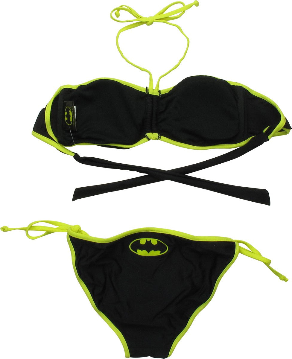 Batgirl Logo Bandeau String Bikini Swimsuit