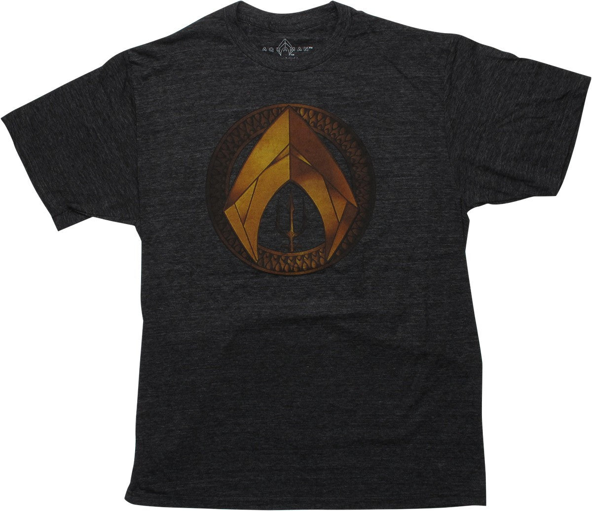 Aquaman Movie Logo Heathered Charcoal T-Shirt