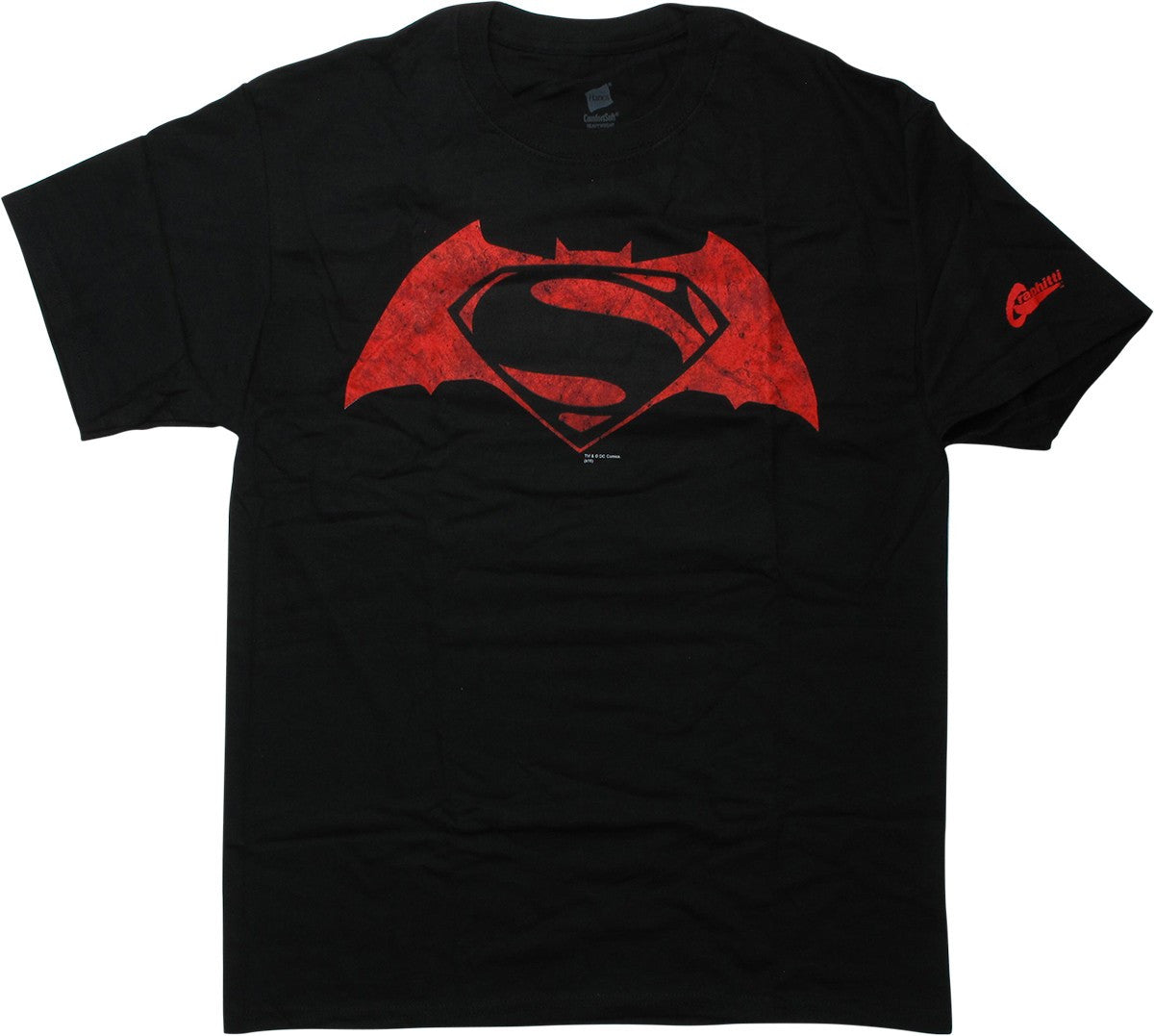 Bat V Sup Distressed Symbol T-Shirt