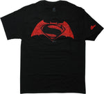 Bat V Sup Distressed Symbol T-Shirt