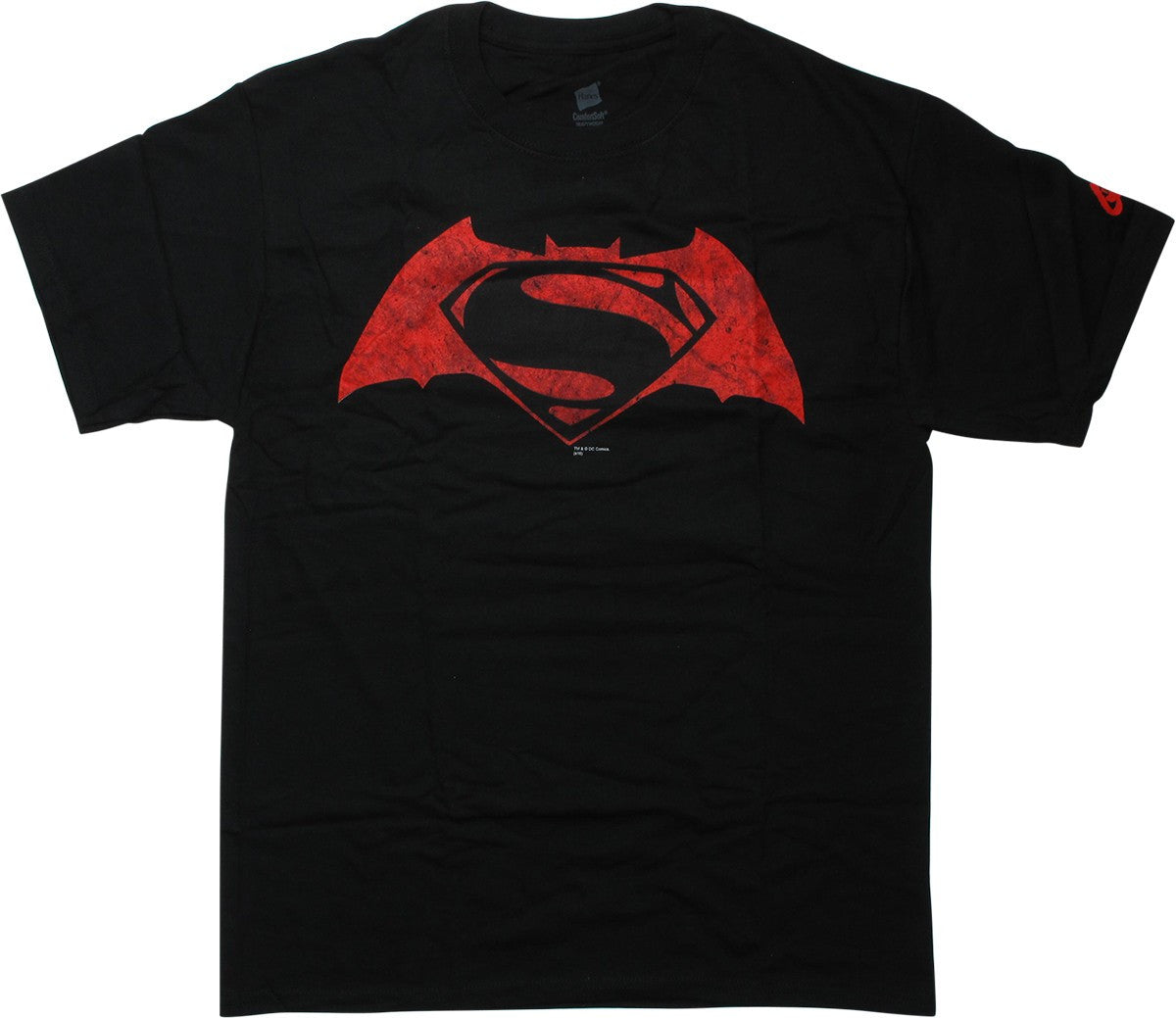 Bat V Sup Distressed Symbol T-Shirt