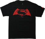 Bat V Sup Distressed Symbol T-Shirt