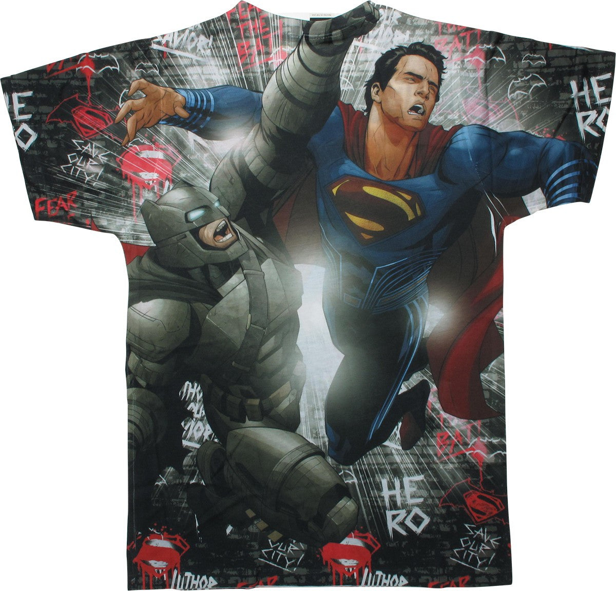 Batman v Superman Showdown Sublimated T-Shirt