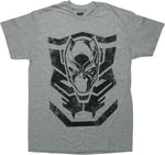 Black Panther Mask Logo Gray T-Shirt