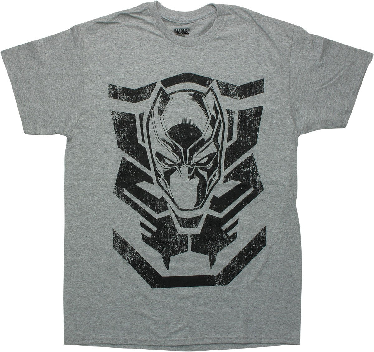 Black Panther Mask Logo Gray T-Shirt