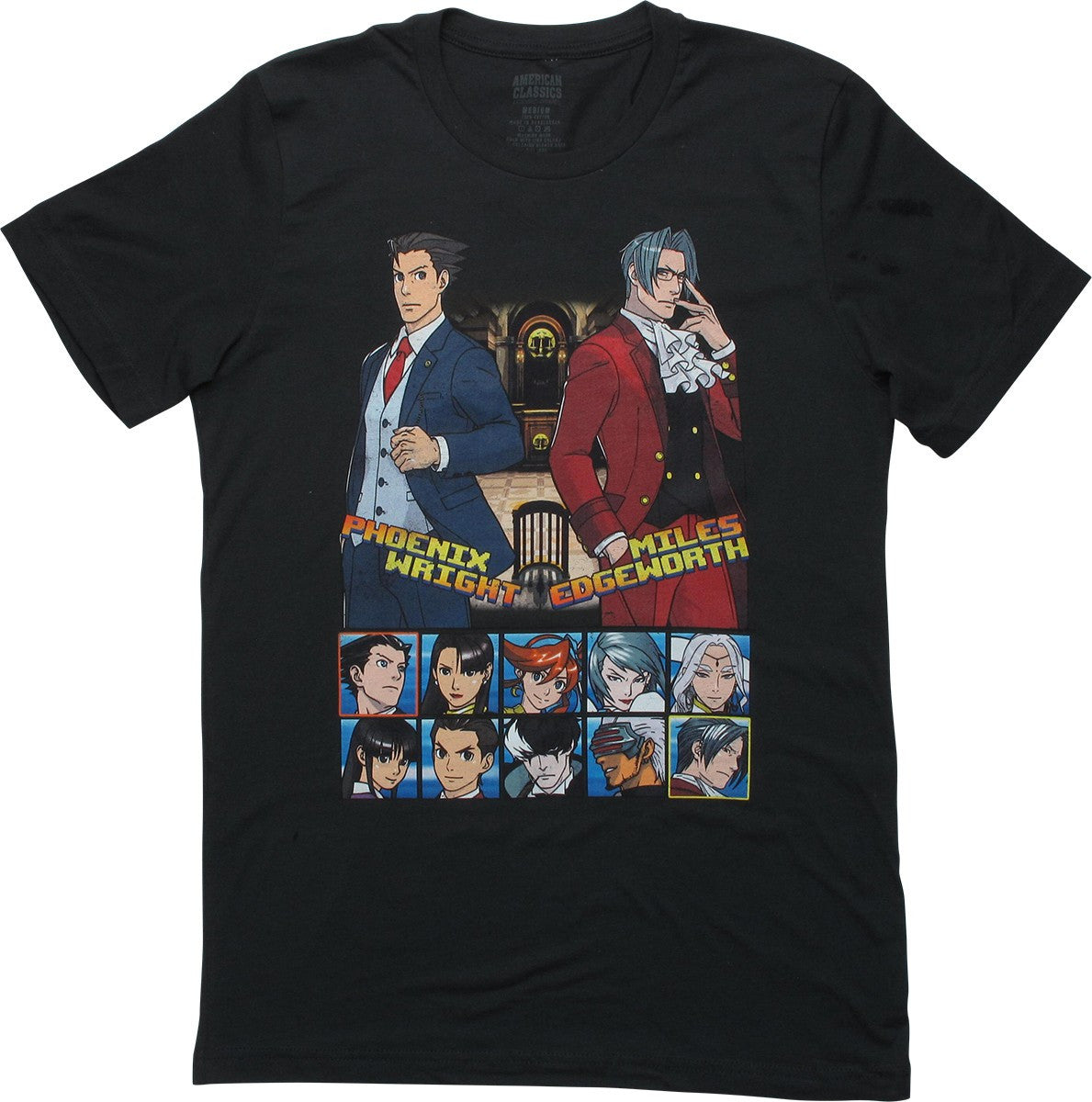 Capcom Ace Attorney Roster T-Shirt