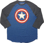 Captain America Vintage Shield Logo Raglan T-Shirt