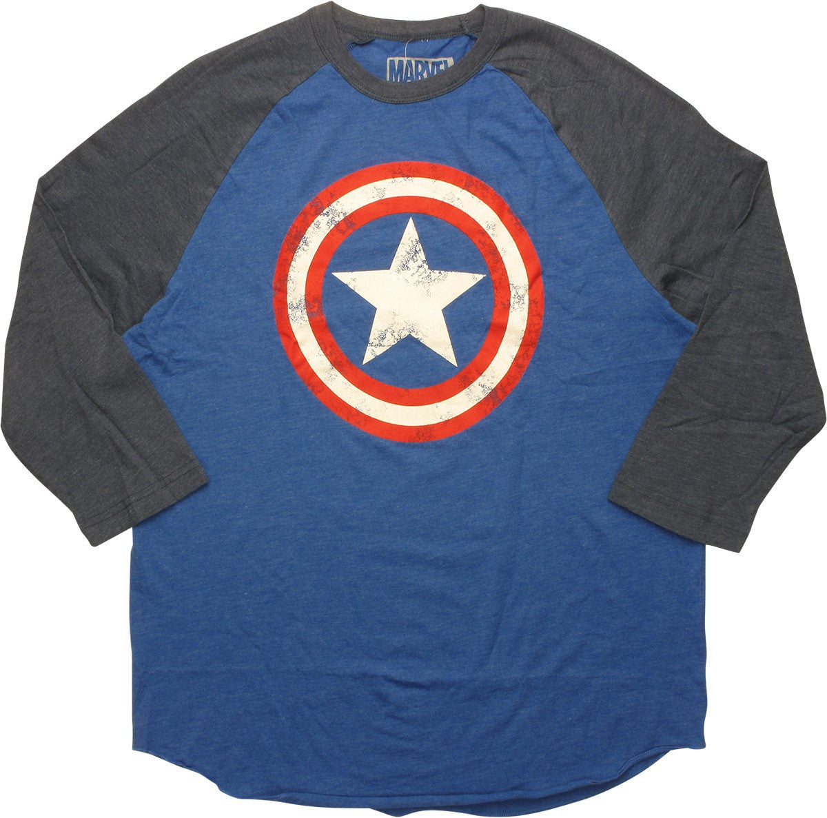 Captain America Vintage Shield Logo Raglan T-Shirt