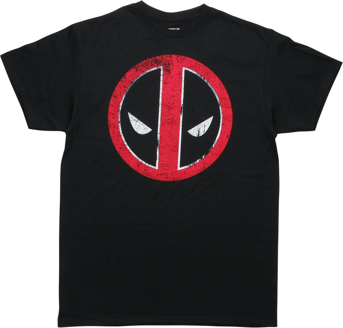 Deadpool Distressed Basic Logo Black T-Shirt