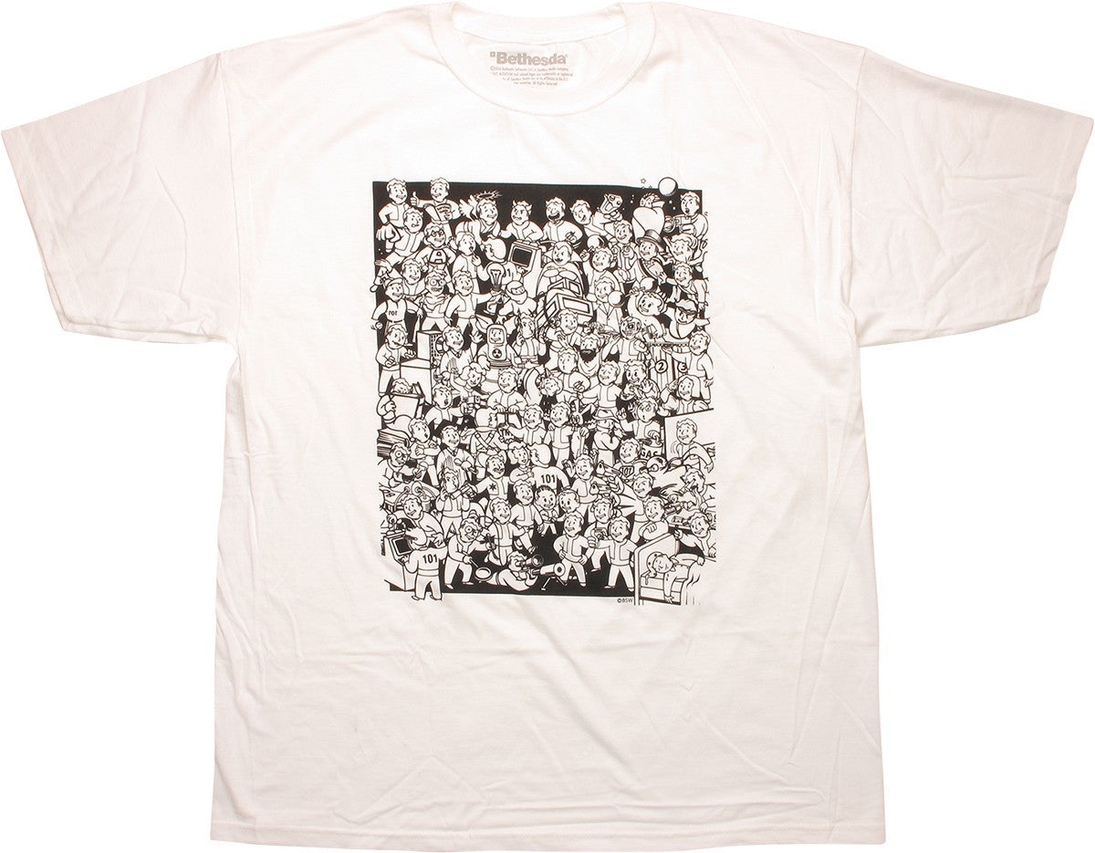 Fallout Vault Boy Collage T-Shirt