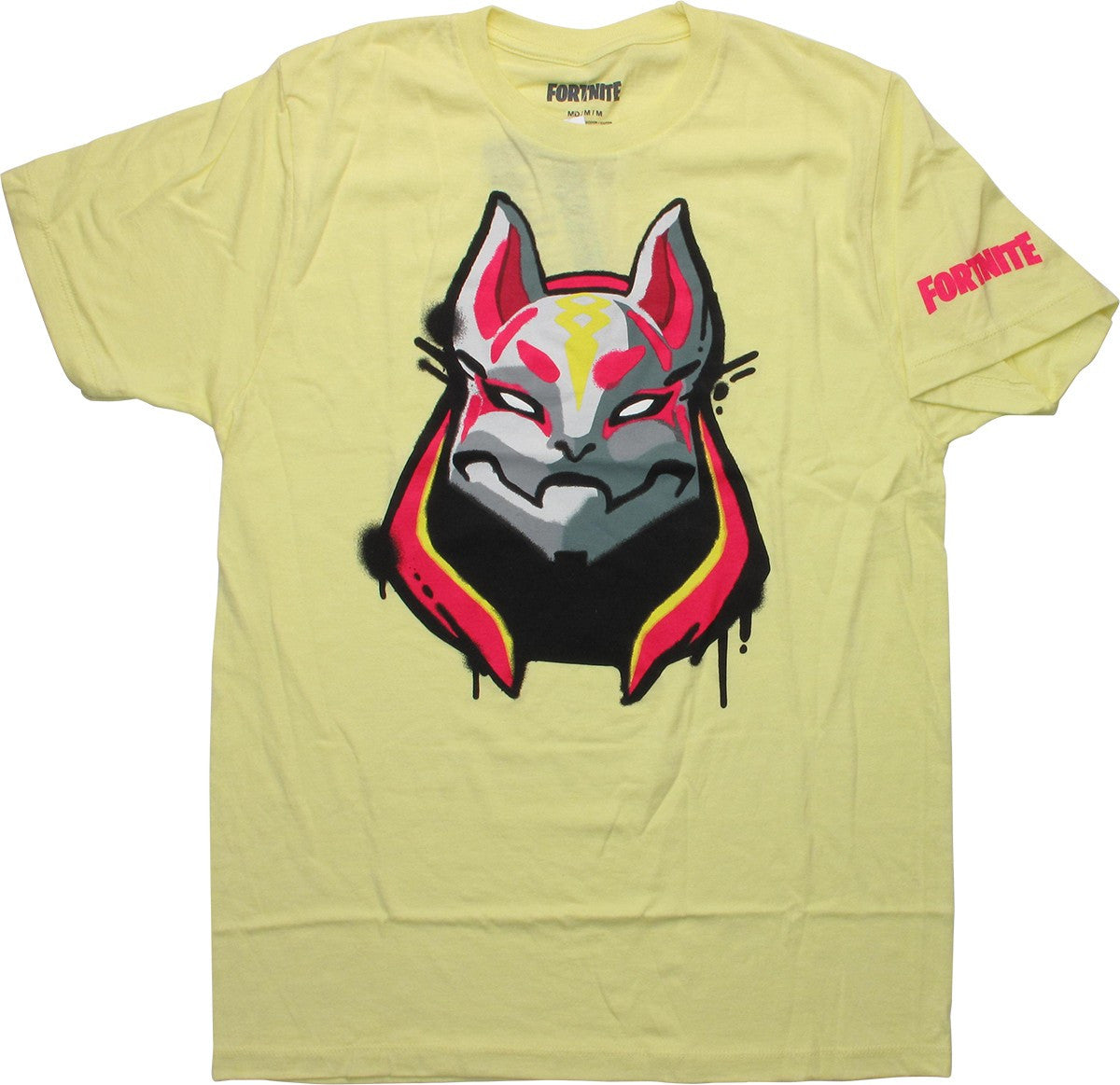 Fortnite Drift Mask Yellow T-Shirt