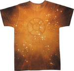 Green Lantern Orange Logo Burst Tie-Dyed T-Shirt