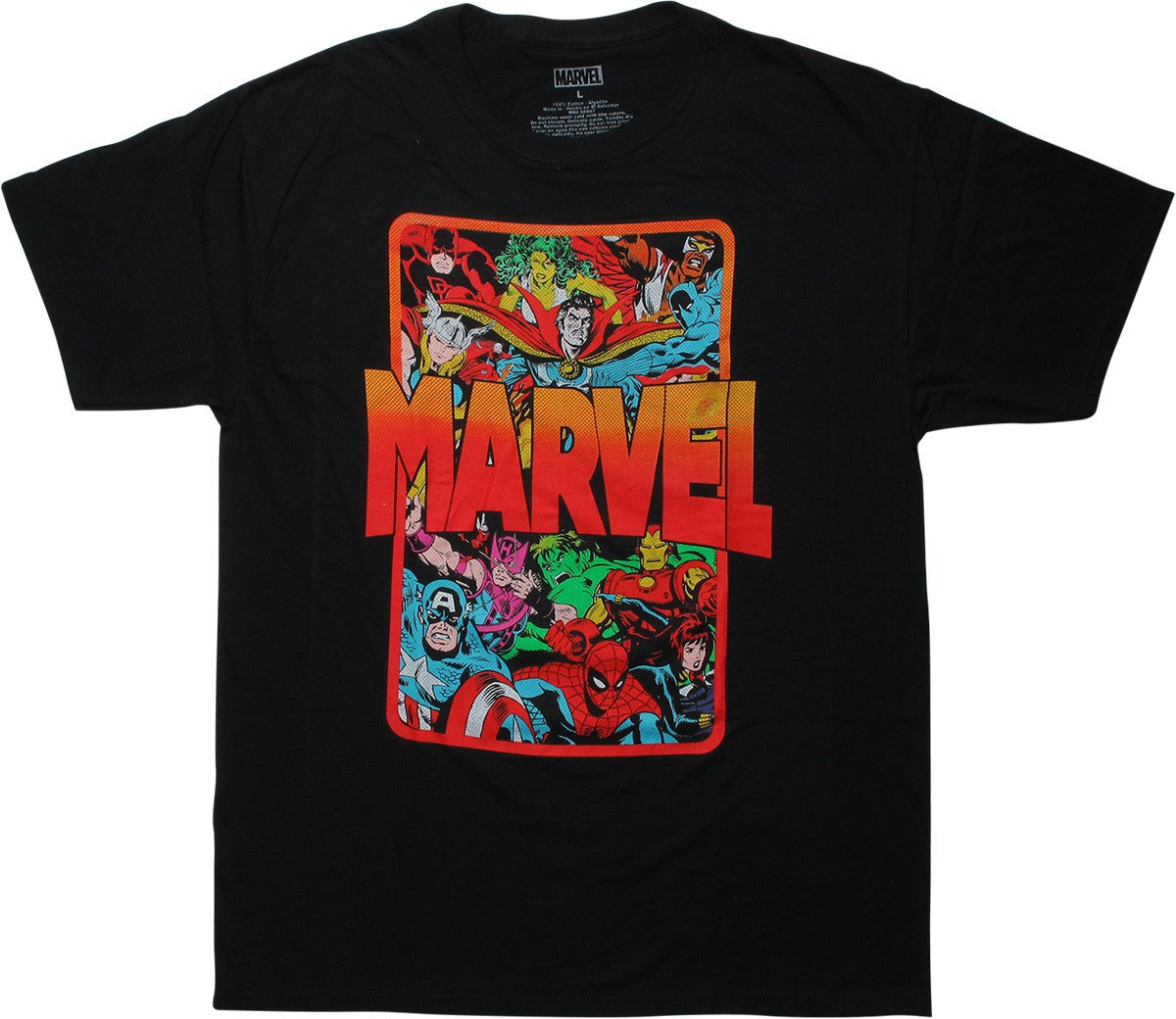 Marvel Comic Print Logo T-Shirt