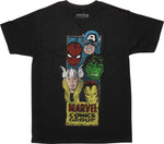 Marvel Comics Hero Heads Corner Box T-Shirt