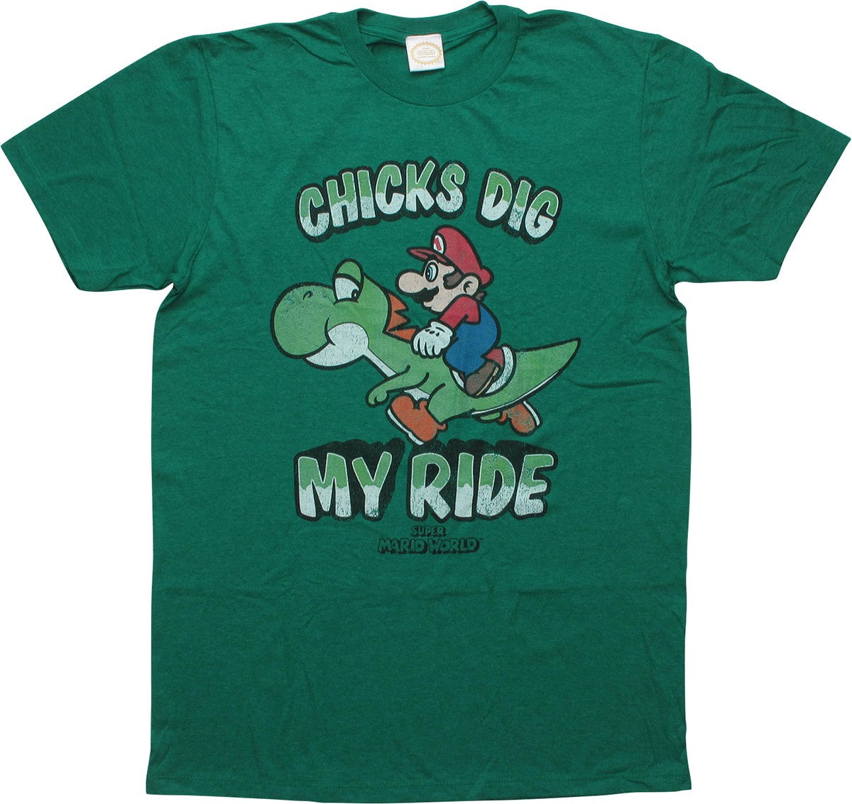Mario Yoshi Chicks Dig Ride T-Shirt