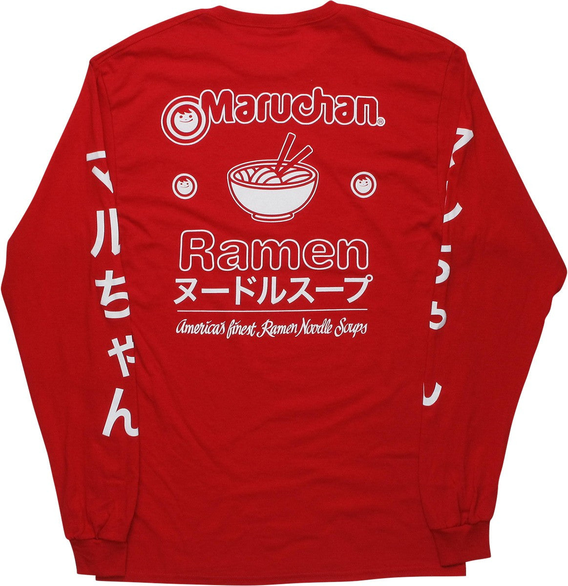 Maruchan Ramen Logo Japanese Red LS T-Shirt