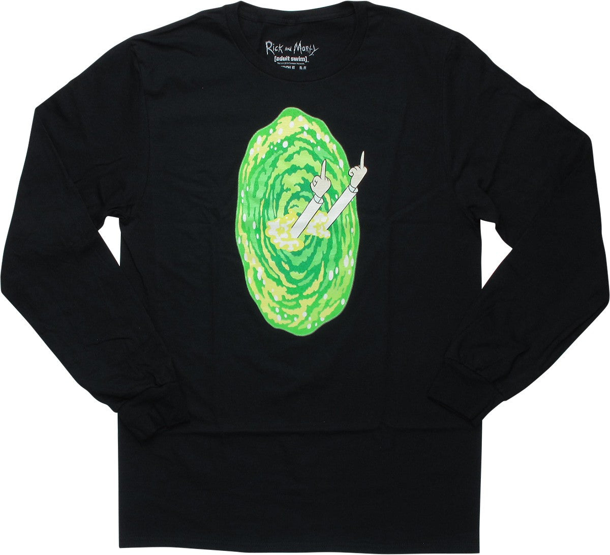 Rick and Morty Rick Portal Flip Birds LS T-Shirt