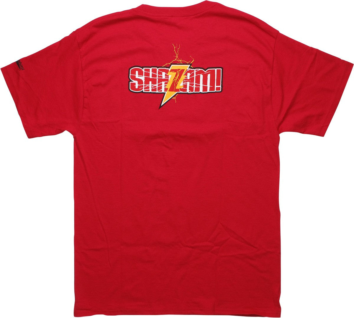 Shazam New 52 2019 Logo Name on Back Red T-Shirt