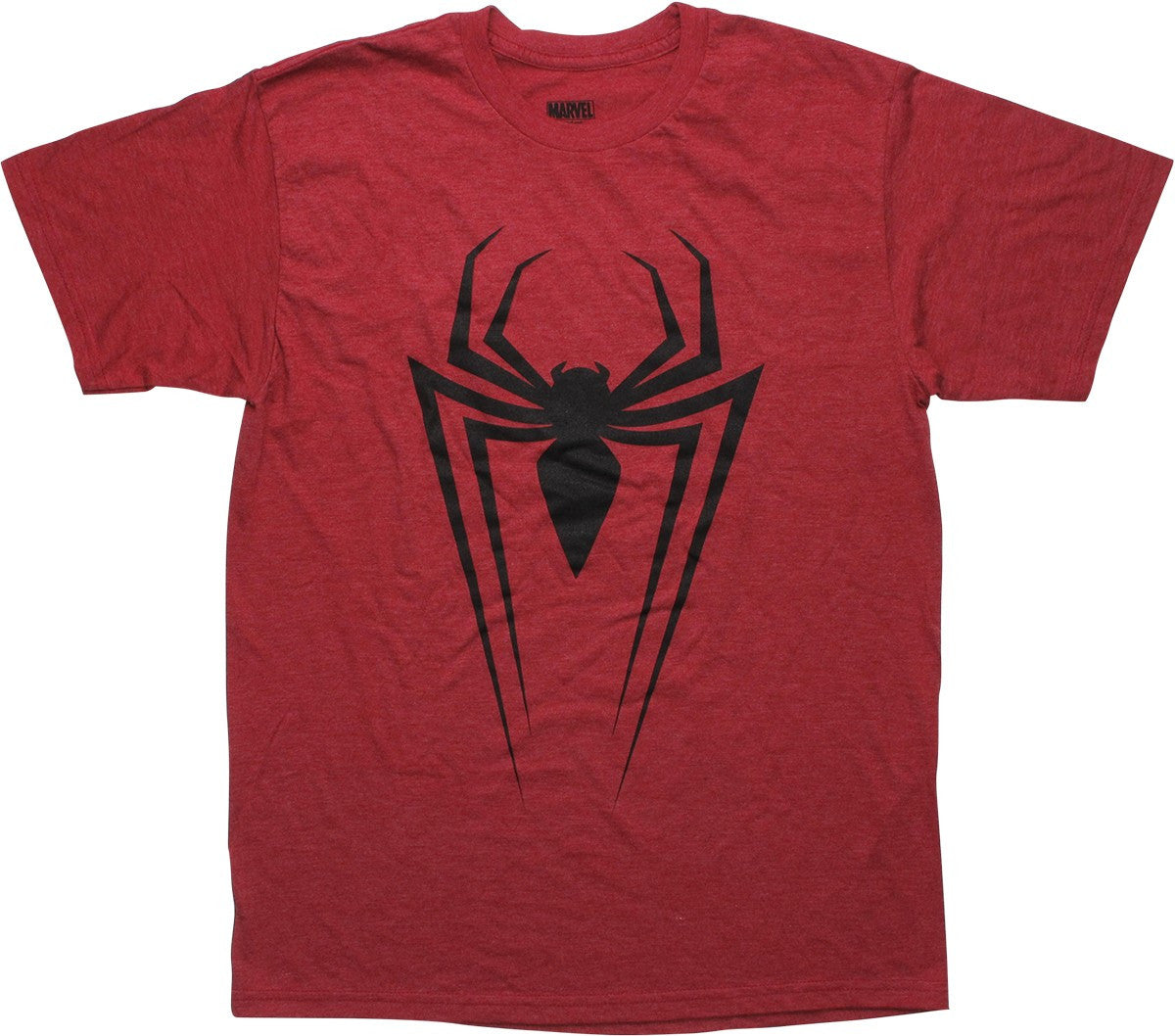 Spiderman Black Spider Logo Red T-Shirt