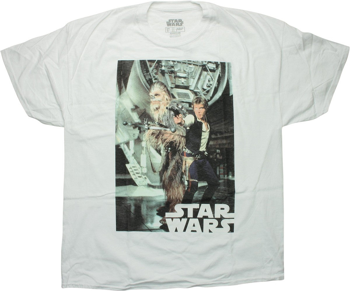 Star Wars Han Solo and Chewbacca Getaway T-Shirt