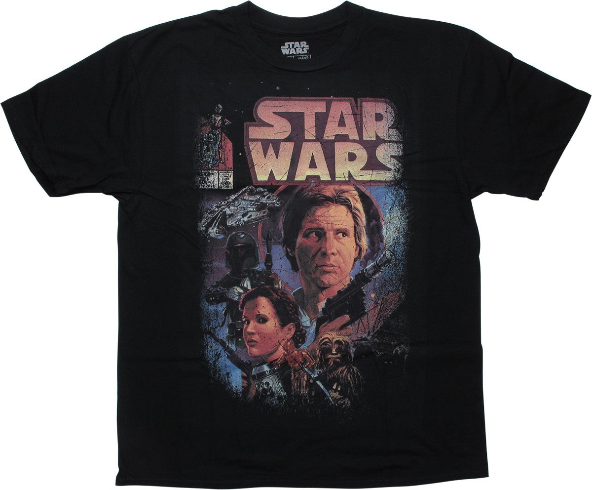 Star Wars Issue 81 Comic Cover Distressed T-Shirt