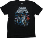 Star Wars New Hope Poster Distressed Black T-Shirt